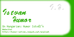 istvan humor business card